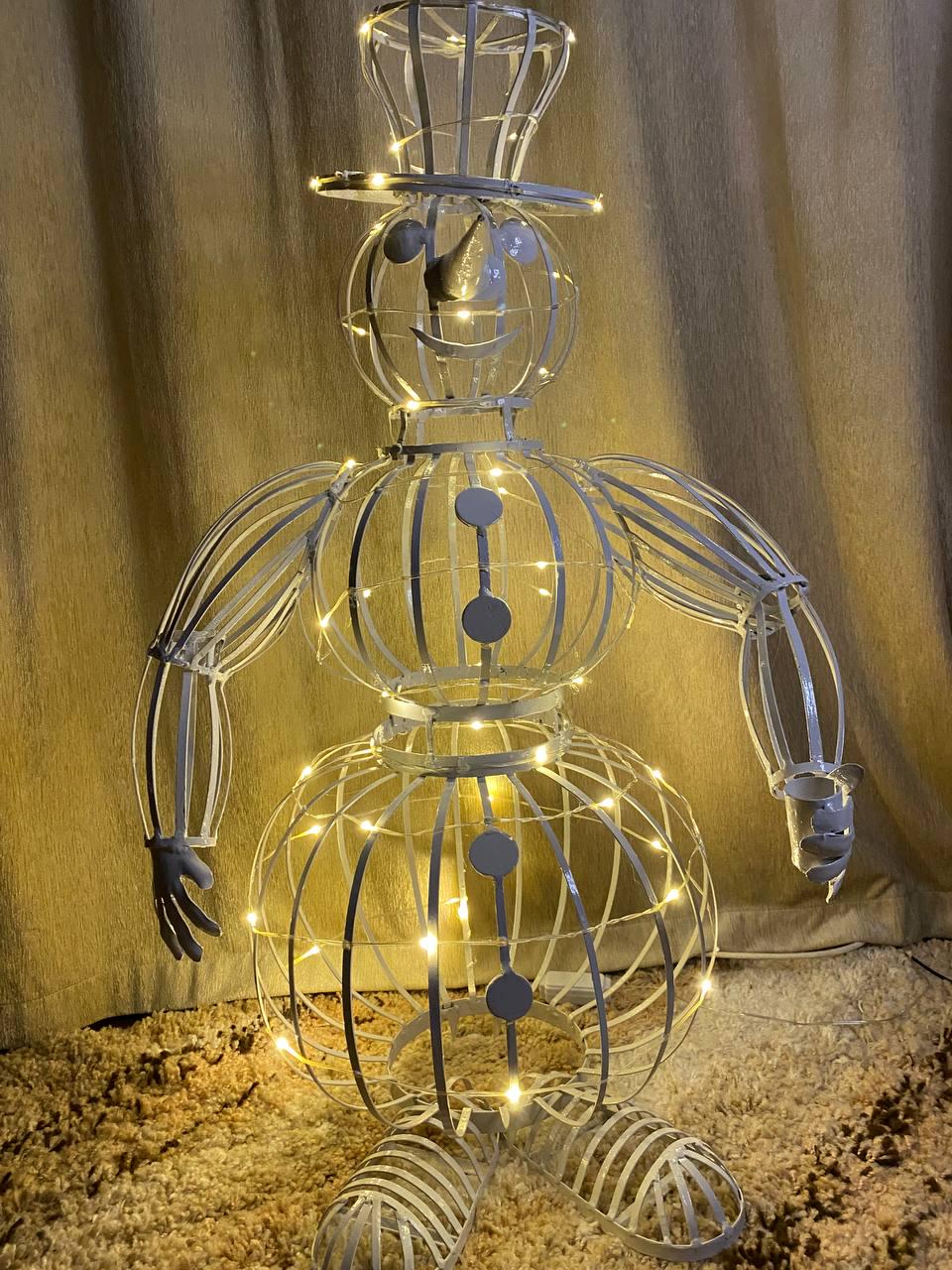 Фигура новогодняя Снеговик из металла для улицы и дома - фото 2 Фигура новогодняя Снеговик из металла для улицы и дома - фото 2