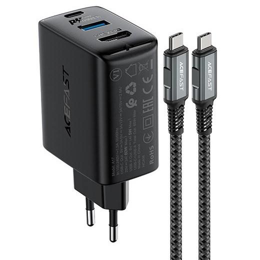 Зарядное сетевое устройство с быстрой зарядкой ACEFAST A17 65W HDMI/Type-C/USB GaN Multi-function HUB Charger Set Black (843658) Зарядное сетевое устройство с быстрой зарядкой ACEFAST A17 65W HDMI/Type-C/USB GaN Multi-function HUB Charger Set Black (843658)