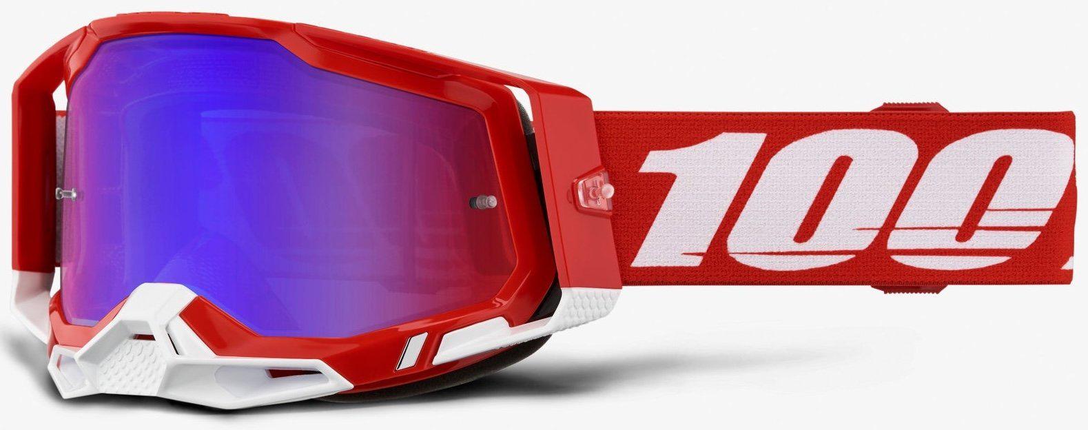 Мотоокуляри 100% RACECRAFT 2 Goggle Red/Mirror Red Lens (34585)