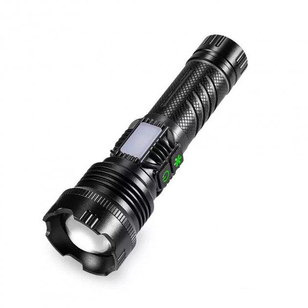 Ручной фонарь профессиональный BL-A93-GT200+COB(white+red+blue) 2 режима работы Черный