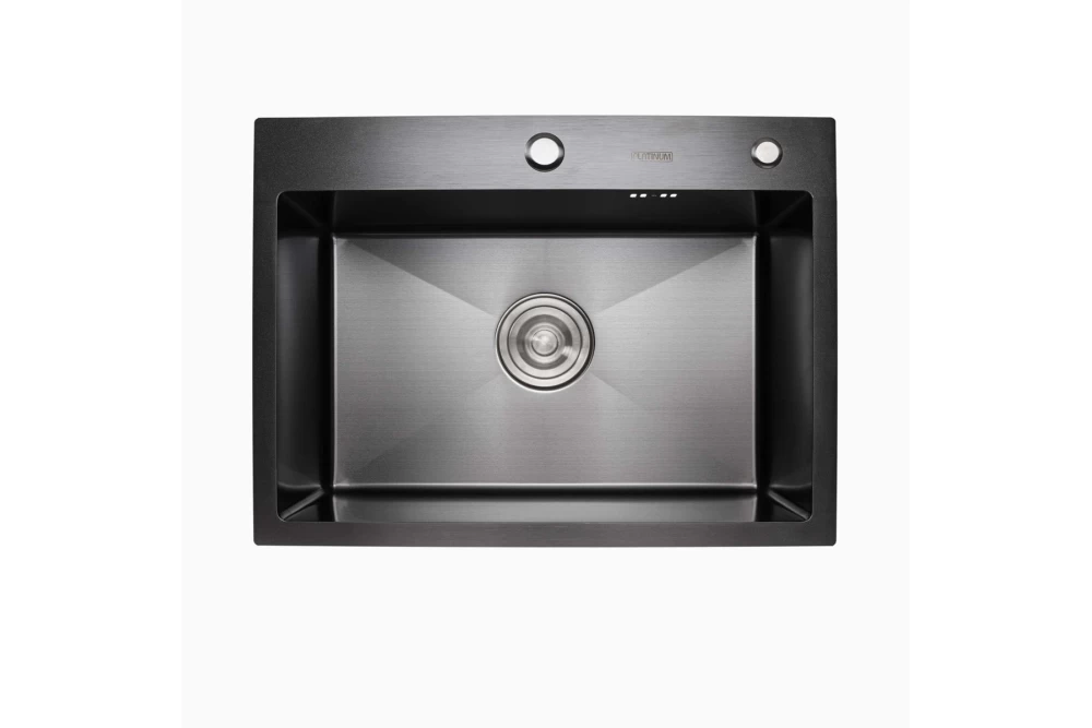 Мойка для кухни Platinum Handmade PVD 580x430x220 мм Черный (374801) Мойка для кухни Platinum Handmade PVD 580x430x220 мм Черный (374801)