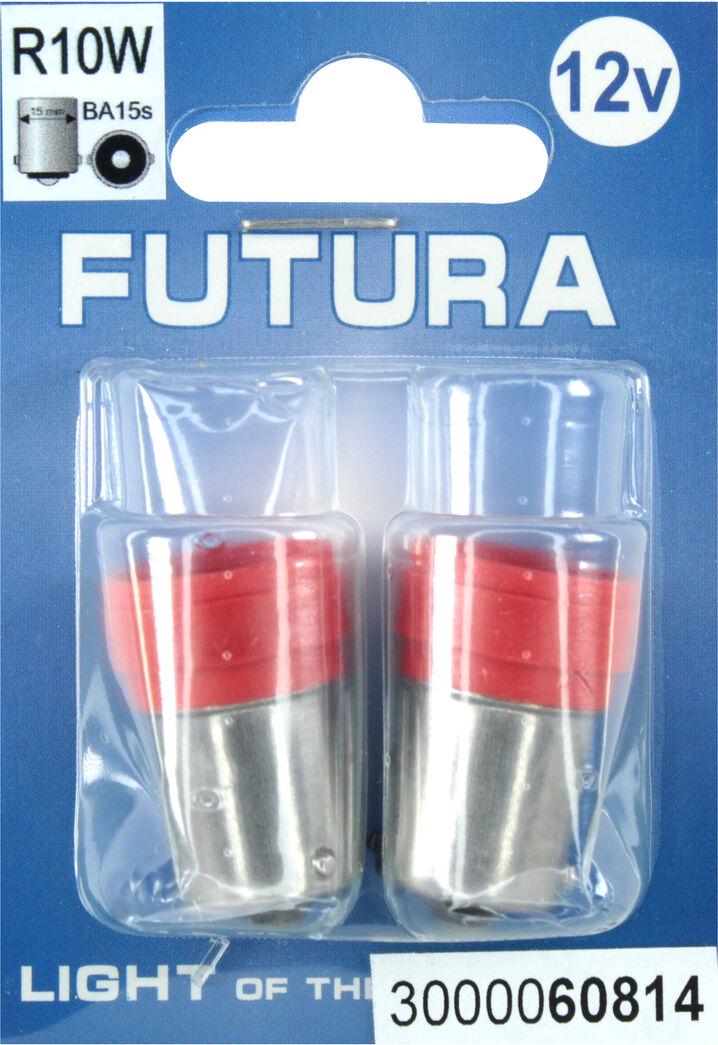 Лампочка FUTURA Груша LED SMD 12V 12 диодов R10W BA15s 2 шт. 65Lm Красный