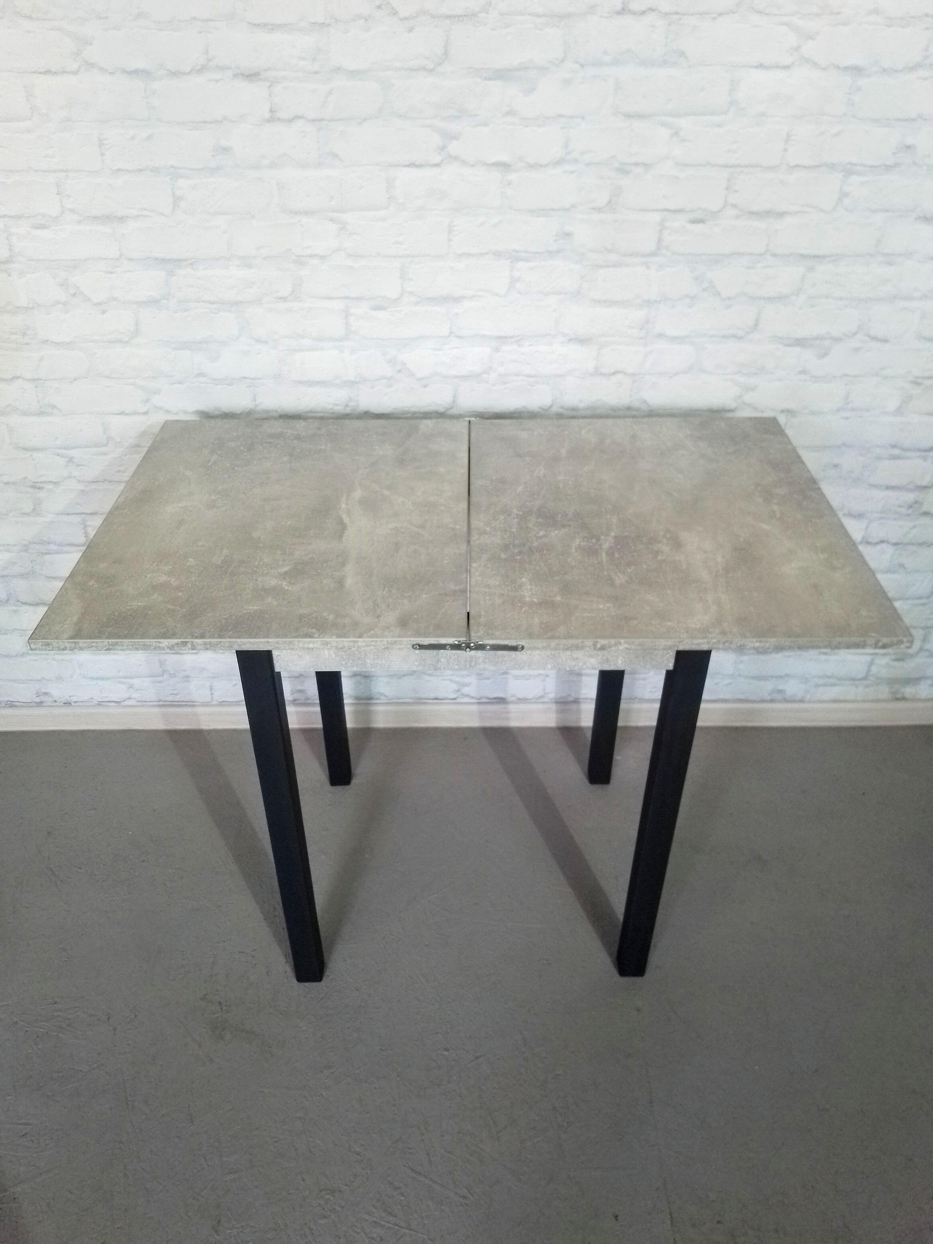 Обеденный стол Smart раскладной ножки деревянные 60х50х75 см Бетон/Графитовый (0003) - фото 5 Обеденный стол Smart раскладной ножки деревянные 60х50х75 см Бетон/Графитовый (0003) - фото 5