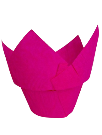 Форма для выпечки кексов/капкейков Тюльпан бумажные с усилителем Розовый (19573411)