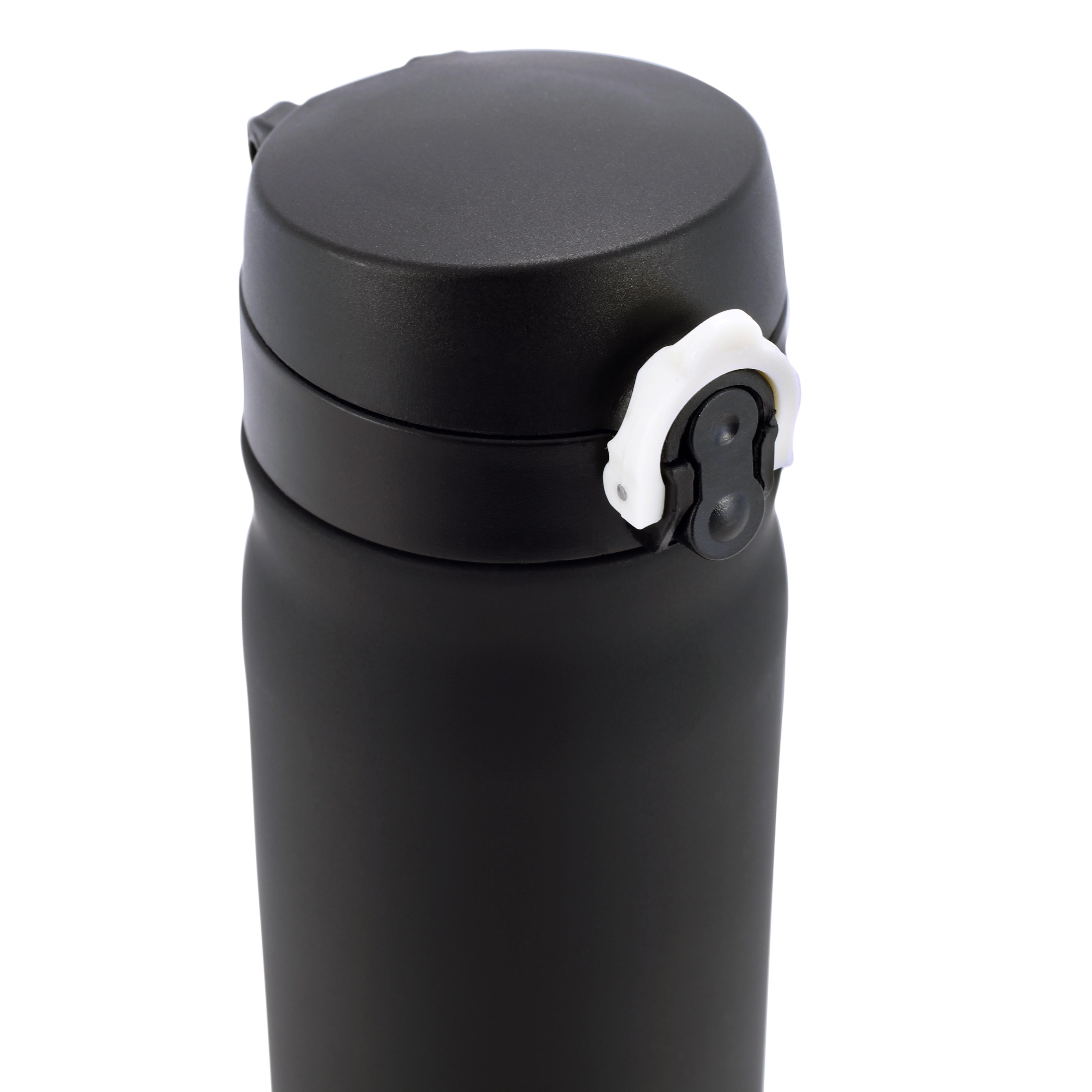 Термобутылка Kamille из нержавеющей стали 360 мл Черный (13046512) - фото 4