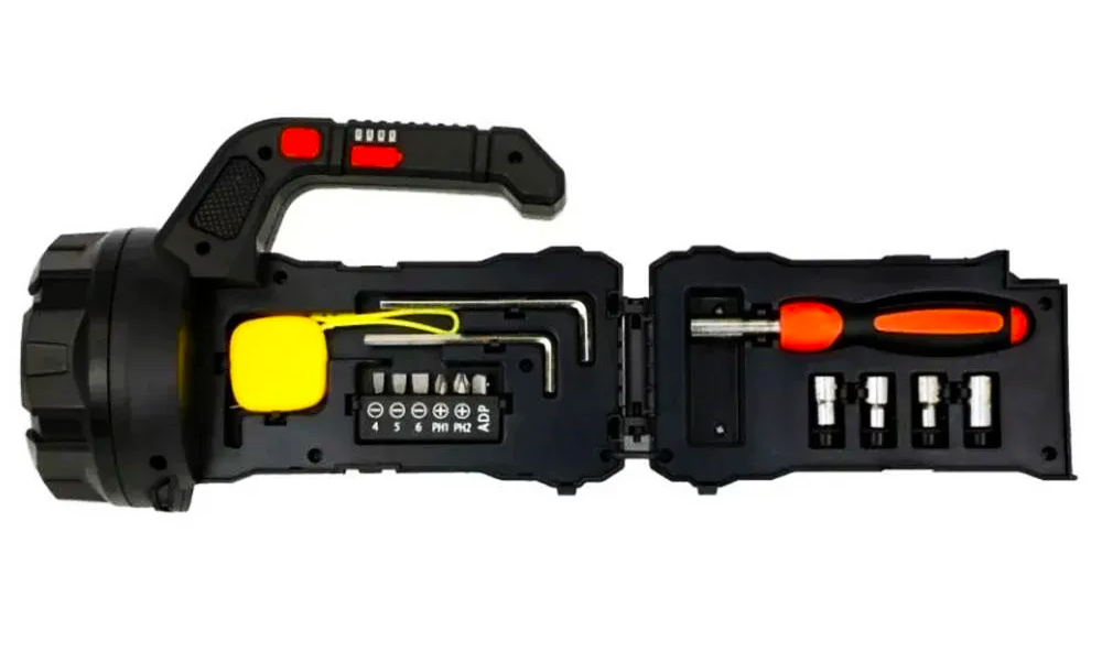 Ліхтар акумуляторний HM-7729G 18W з комплектом інструментів і боковою LED лампою (234572301)