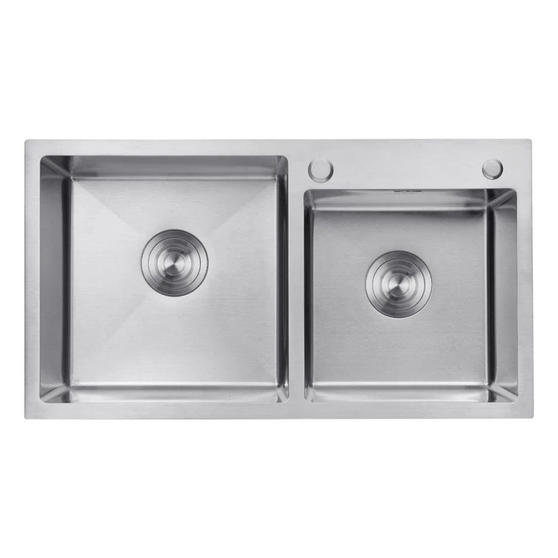 Мойка для кухни интегрированная Kroner KRP Geburstet 7843ZHM 780х430 мм 3/1 мм Стальной (CV022805)