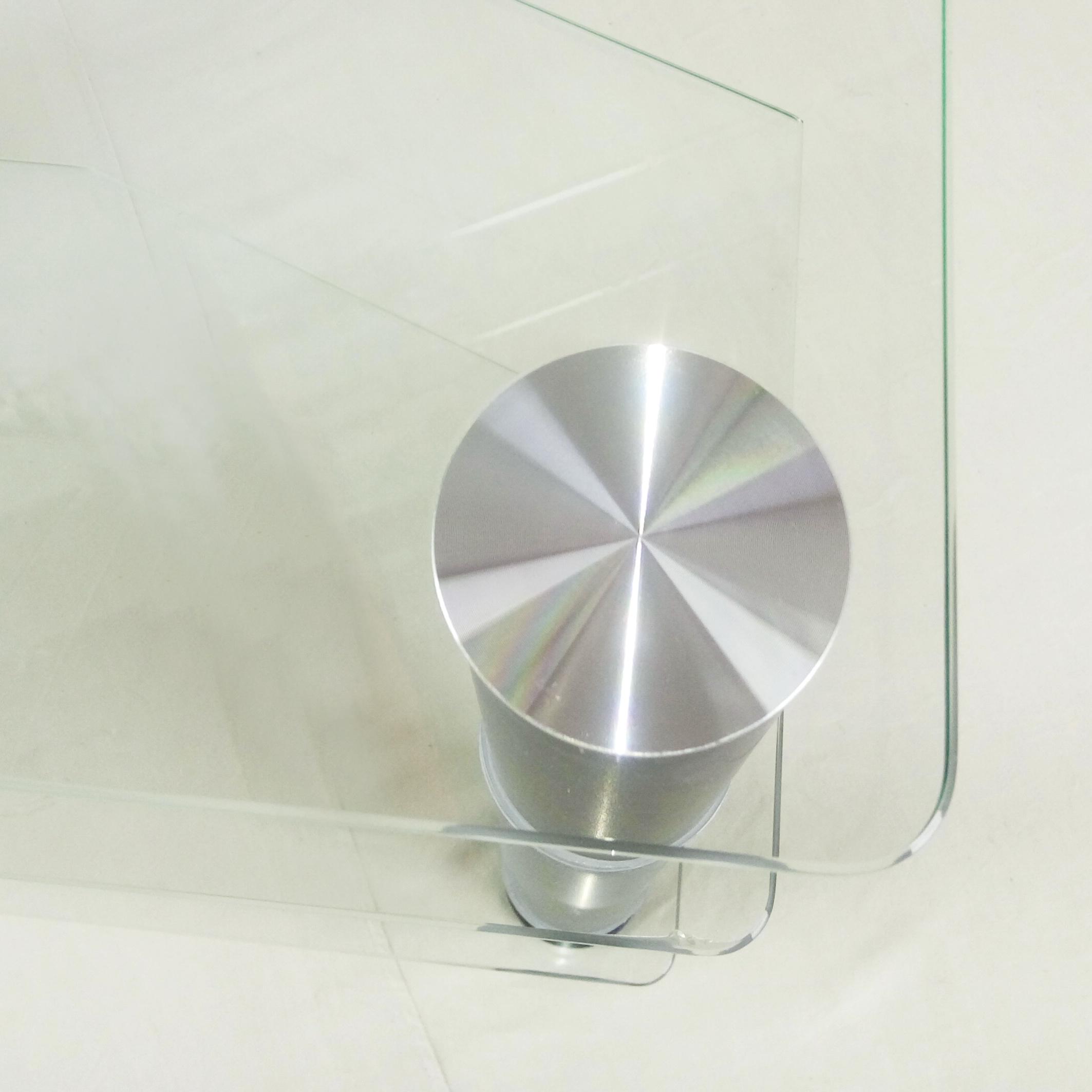 Тумба под телевизор Commus Евро new clear Alm 20-47" 1100х350х569 мм Прозрачный/Алюминий (633320120) - фото 3