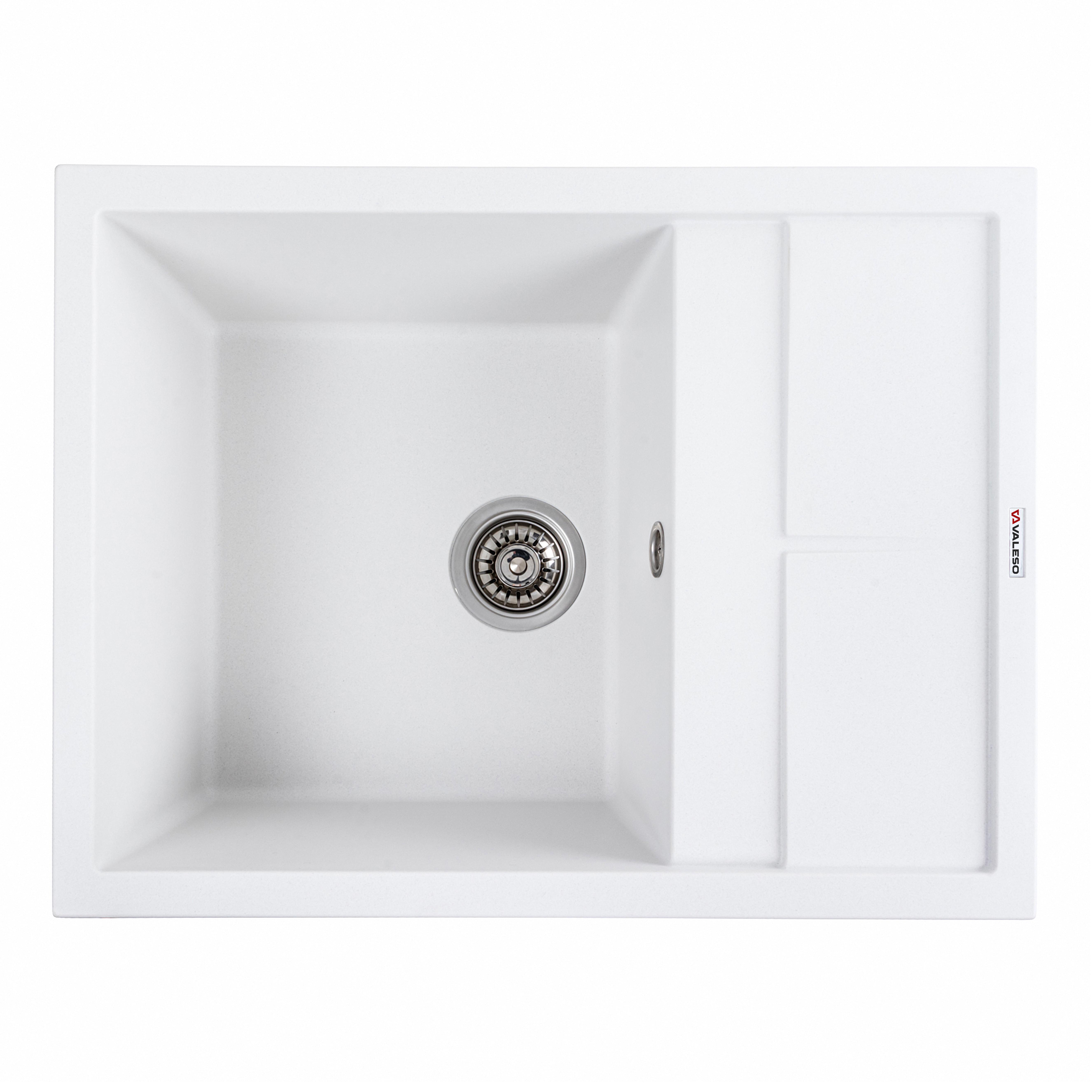 Мийка гранітна для кухні Valeso LOTOS 6550 матова Білий