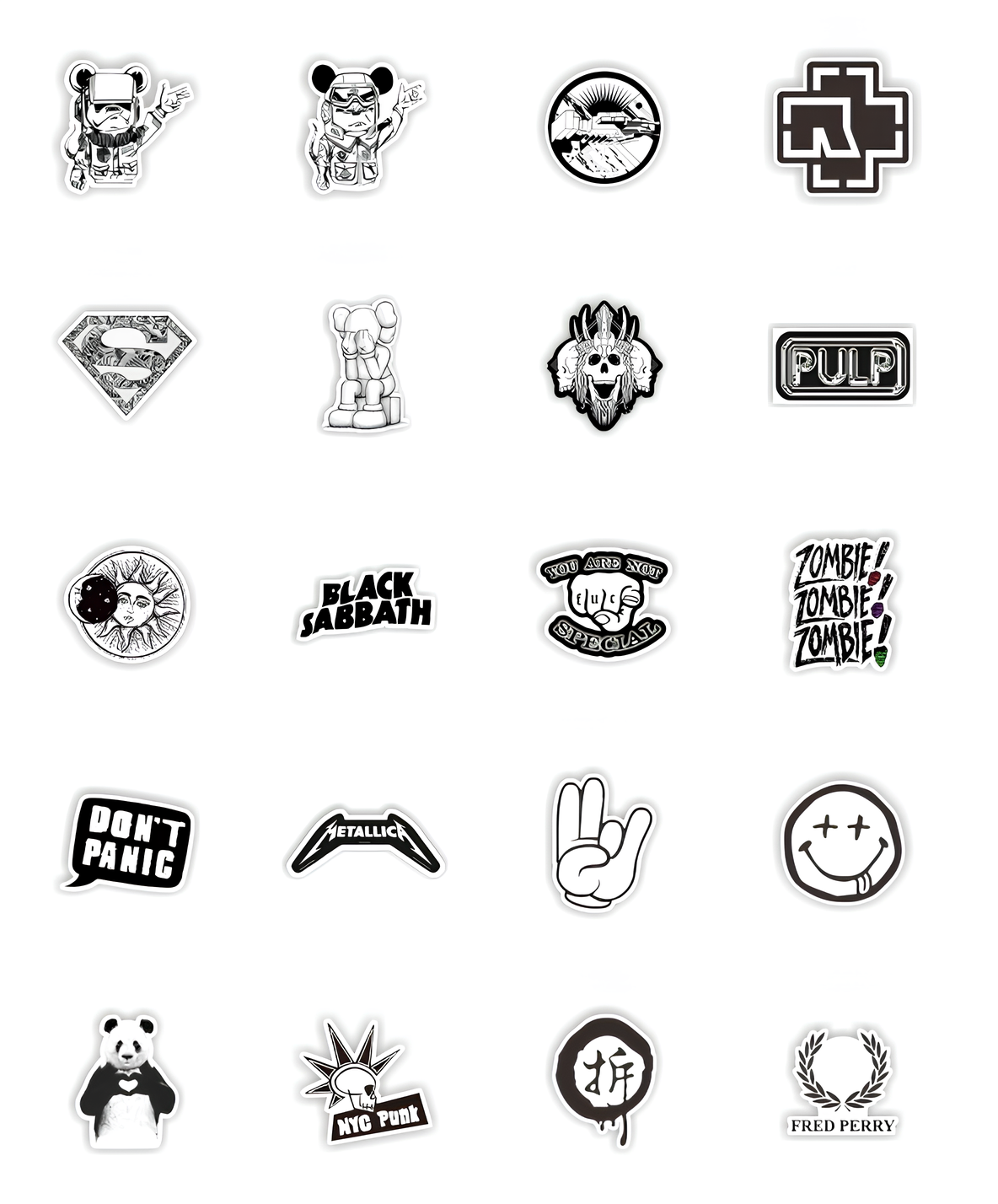 Набор наклеек Имитация металла/Голограма для гаджета/телефона 20 шт. (10112)