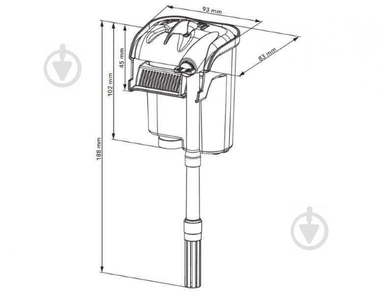 Фільтр навісний до 40 літрів Aquael FZN-MINI 235 л/год - фото 3