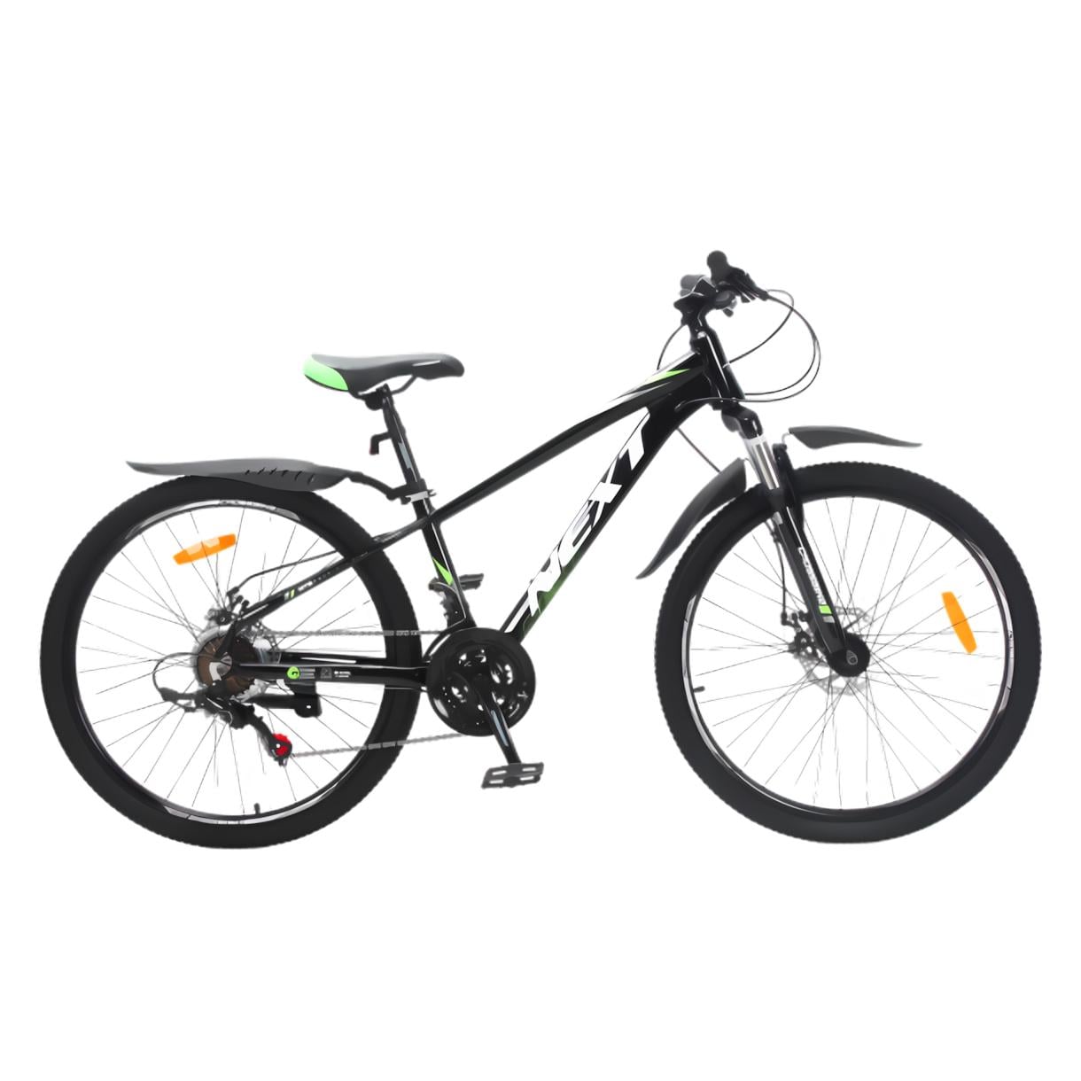 Велосипед Crossbike Next 2025 26" 12" Чорний/Зелений (262)
