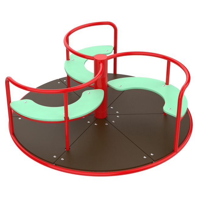 Карусель для дитячого майданчика Kidigo Бумеранг 160х160х75 см Різнобарвний (1419112824)