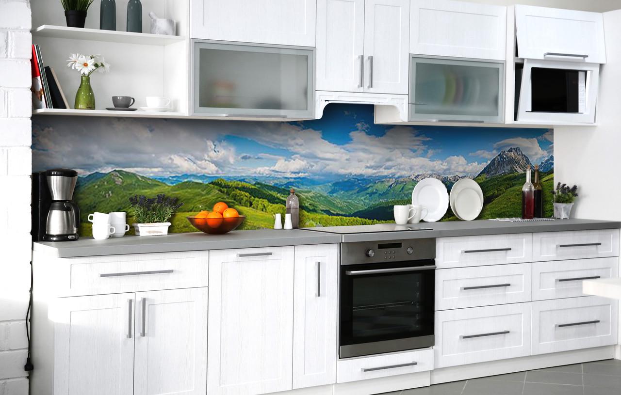 Кухонный фартук Сочные холмы виниловый самоклеющийся 60х300 см