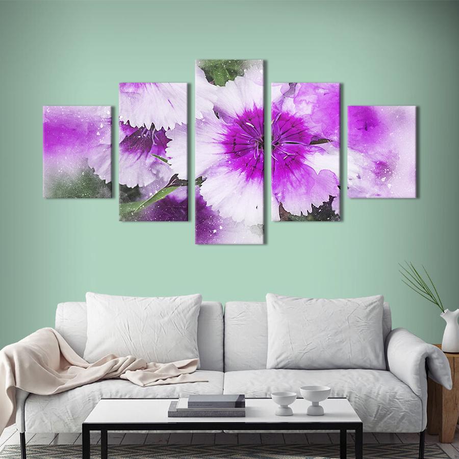 Картина на холсте Изысканные цветы гвоздики 187x94 см (858-52)