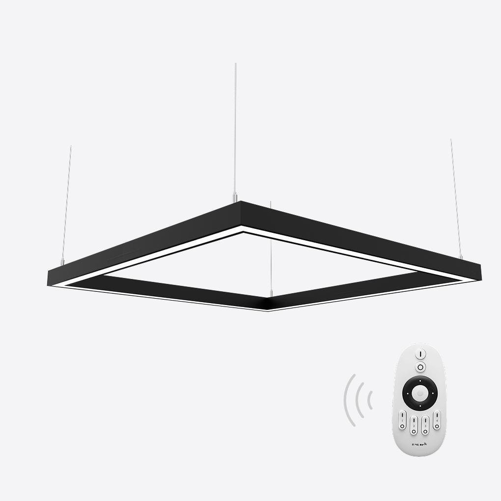 Светильник светодиодный X-LED дымчатый 80 Вт квадрат 440x440x43 мм Черный (LSNK-80db) - фото 2