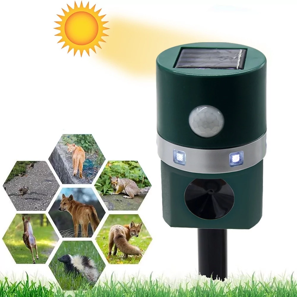 Отпугиватель животных и птиц ультразвуковой Solar Pest Repeller (703218) - фото 2