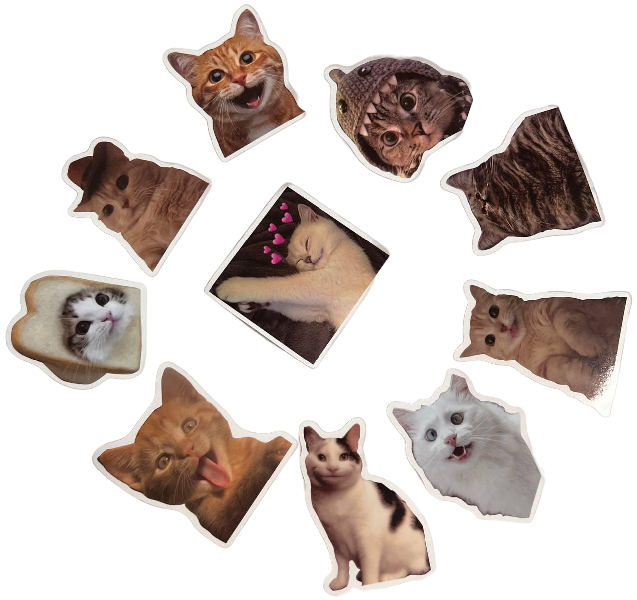 Набор виниловых стикеров Котики 10 шт. (18196)