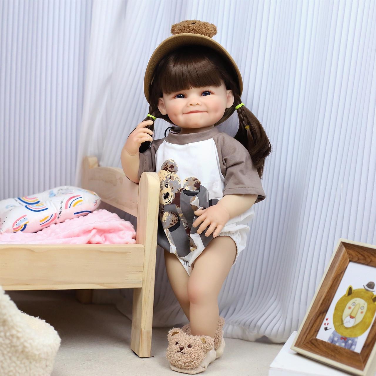 Кукла Reborn Мишель винил-силиконовая с соской/бутылочкой/игрушкой 55 см (1887320989) - фото 2 Кукла Reborn Мишель винил-силиконовая с соской/бутылочкой/игрушкой 55 см (1887320989) - фото 2