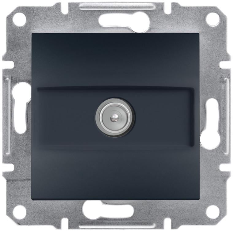 Розетка конечная Schneider Electric Asfora ABS TV Антрацит (EPH3200171)