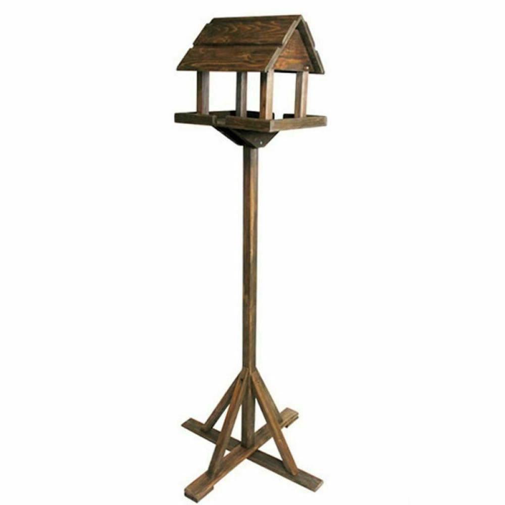 Кормушка на стойке из дерева Каролинка Сепия (КСС-000808) Кормушка на стойке из дерева Каролинка Сепия (КСС-000808)