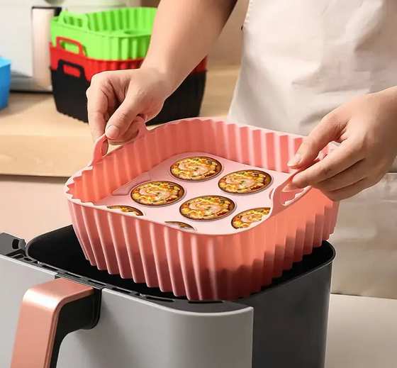 Форма квадратная силиконовая для аэрогриля мультипечи и фритюрницы Розовый (UK-7045) - фото 3 Форма квадратная силиконовая для аэрогриля мультипечи и фритюрницы Розовый (UK-7045) - фото 3