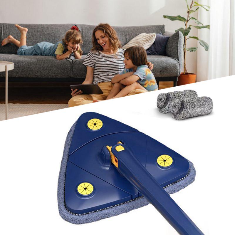 Швабра трикутна 360° з телескопічною ручкою для підлоги стін та вікон - фото 6 Швабра трикутна 360° з телескопічною ручкою для підлоги стін та вікон - фото 6