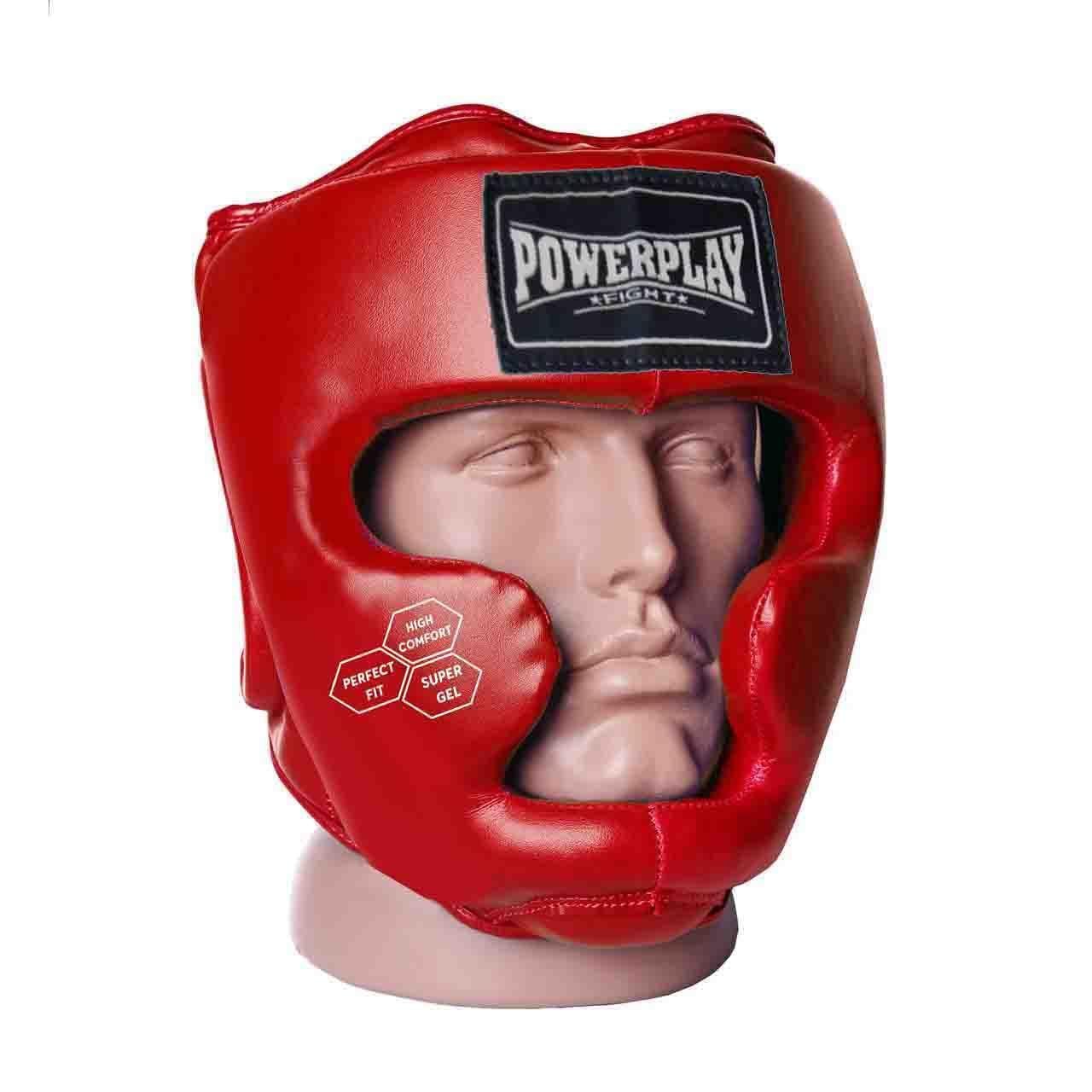 Боксерский шлем тренировочный PowerPlay 3043 XS Красный (3019792734)