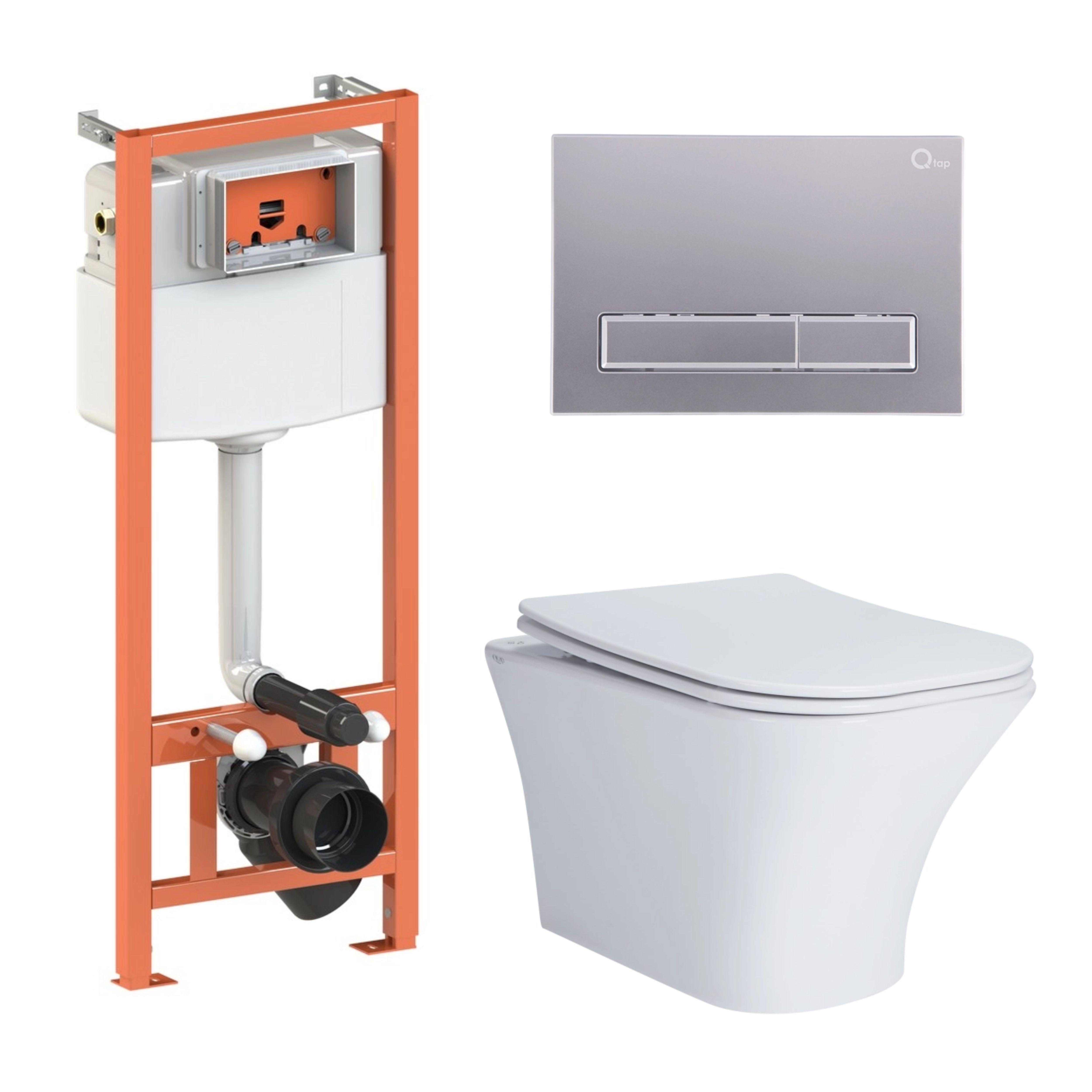 Комплект инсталляции Q-tap Presto&Nest QT24332615EW47075 с унитазом кнопка Сатин (233104) Комплект инсталляции Q-tap Presto&Nest QT24332615EW47075 с унитазом кнопка Сатин (233104)