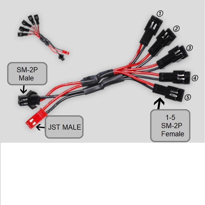 Кабель-перехідник для заряджання та балансування акумуляторів радіокерованих моделей JST SM 2P на SM 2P (nt7107) - фото 5