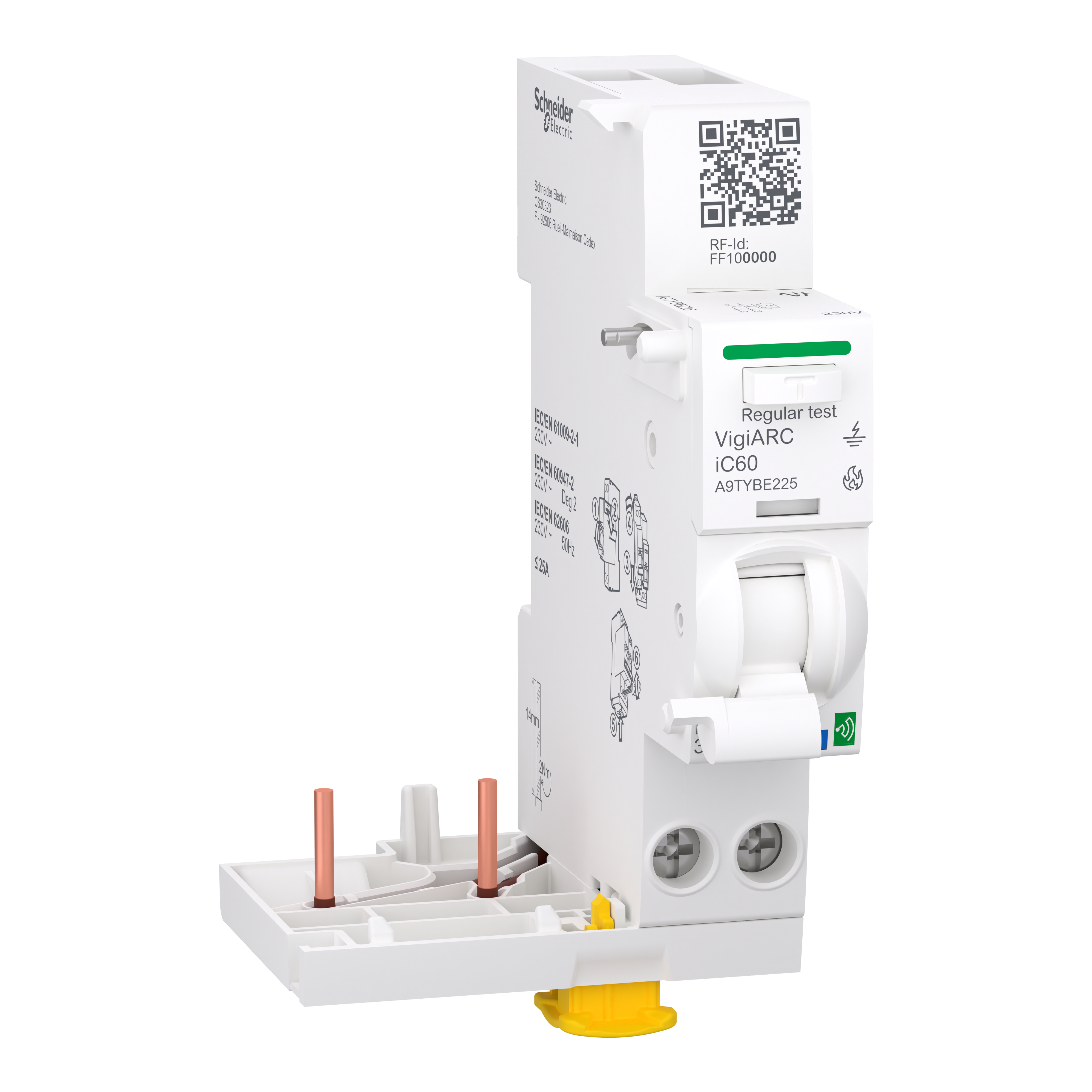 Блок защиты от дугового замыкания Schneider Electric Active iC60 2P 25A 30мА тип A-SI (A9TYBE225)