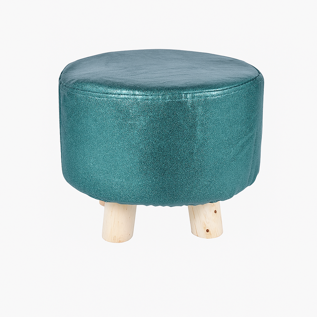 Пуф бескаркасный Beauty 30х25 см с деревянными ножками Бирюзовый (R33435)