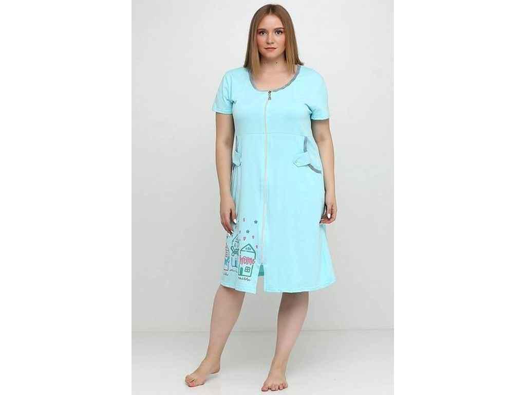 Халат Трикомир 030330301 95% хлопок 5% ПЭ р. 44 Бледно-голубой (1041411)