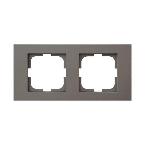 Рамка Ovivo Grano на 2 места универсальная Антрацит (400-130000-226)