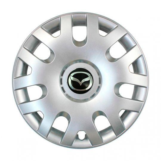 Автомобильные колпаки SKS 204 R14 с логотипом Mazda 4 шт. Серебристый