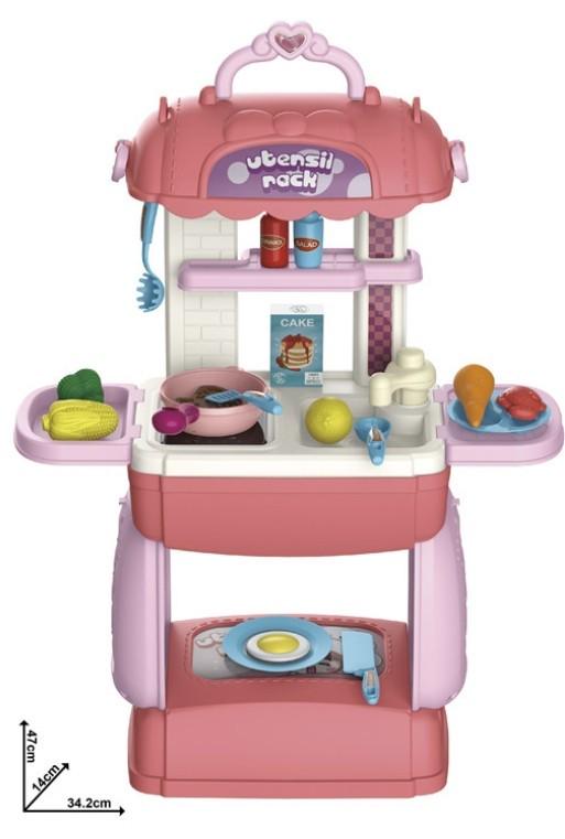 Набор игровой Mobile Kitchen в чемодане Розовый (21158014) - фото 4 Набор игровой Mobile Kitchen в чемодане Розовый (21158014) - фото 4