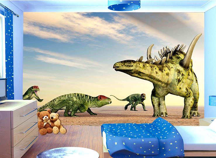 Фотошпалери 3D для дитячої кімнати Незвичайні динозаври