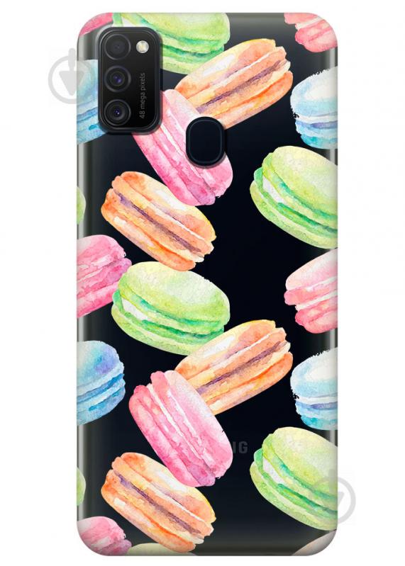 Прозрачный силиконовый чехол iSwag для Samsung Galaxy M21 с рисунком - Французские печенья (M1754) Прозрачный силиконовый чехол iSwag для Samsung Galaxy M21 с рисунком - Французские печенья (M1754)
