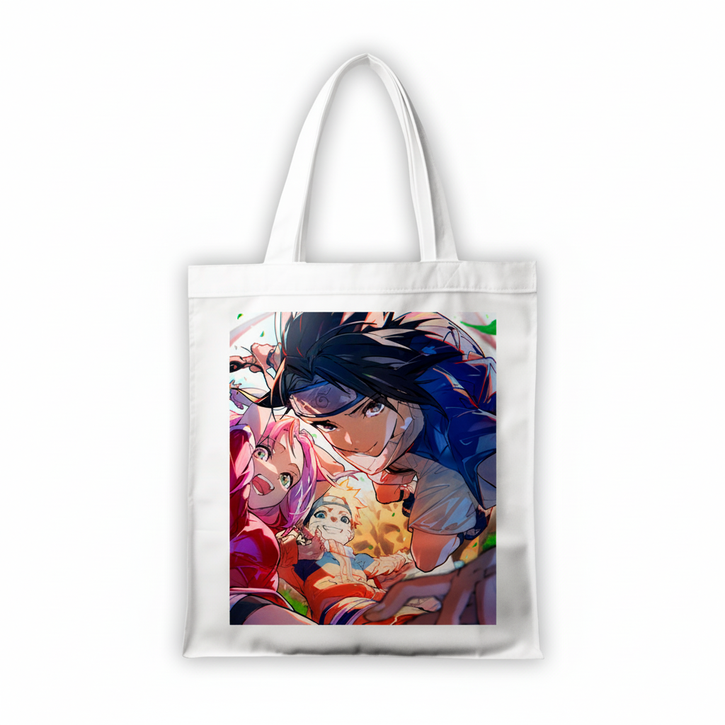 Сумка-шопер Naruto из габардина Белый (6571)