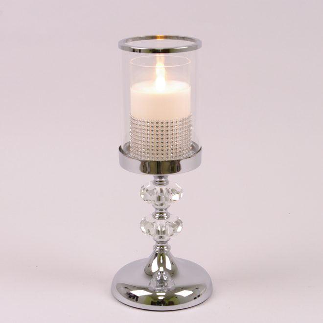 Підсвічник металевий Flora 33 см Срібний (36727) - фото 2 Підсвічник металевий Flora 33 см Срібний (36727) - фото 2