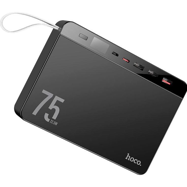 Внешний аккумулятор Hoco J94 Overlord 75000 mAh 22,5W Black (779175) - фото 4 Внешний аккумулятор Hoco J94 Overlord 75000 mAh 22,5W Black (779175) - фото 4
