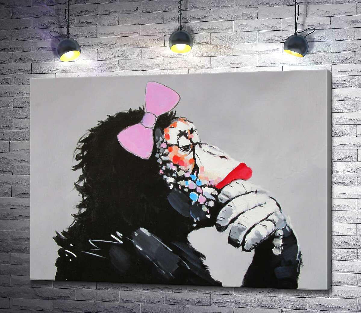 Картина ArtPoster Леди обезьяна – Бэнкси (Banksy) 130x98 см Модуль №1 (003386)