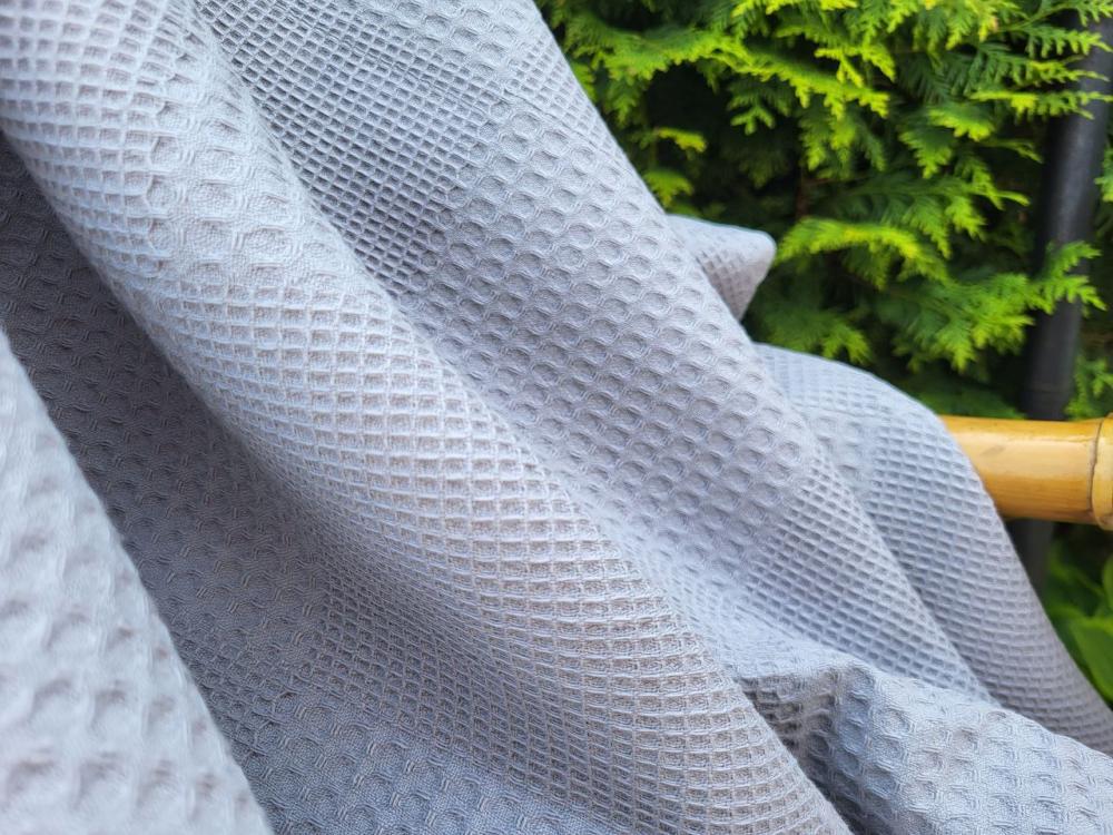 Покрывало Пике Вафелька 160x220 см Серый (11187) - фото 2 Покрывало Пике Вафелька 160x220 см Серый (11187) - фото 2