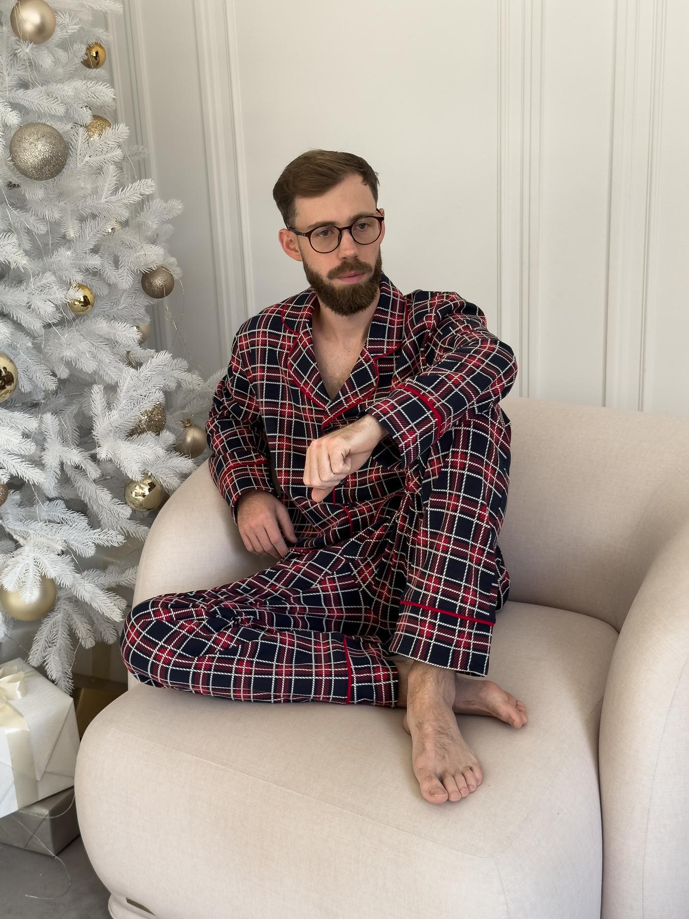 Мужская теплая пижама COSY с начесом Oxford 2XL Красный (KMW40) - фото 1 Мужская теплая пижама COSY с начесом Oxford 2XL Красный (KMW40) - фото 1