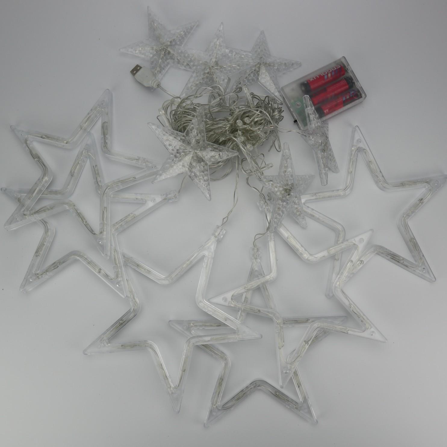 Гирлянда-штора Звезды на барейках и USB Xmas 3х1 м Белый (4507312) - фото 2 Гирлянда-штора Звезды на барейках и USB Xmas 3х1 м Белый (4507312) - фото 2