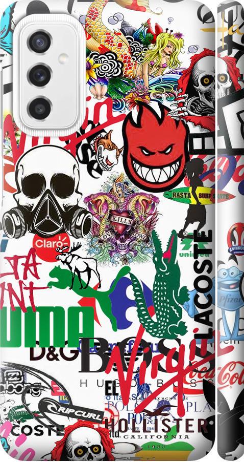Чехол на Samsung Galaxy M52 M526B Many different logos (4022m-2490-42517)