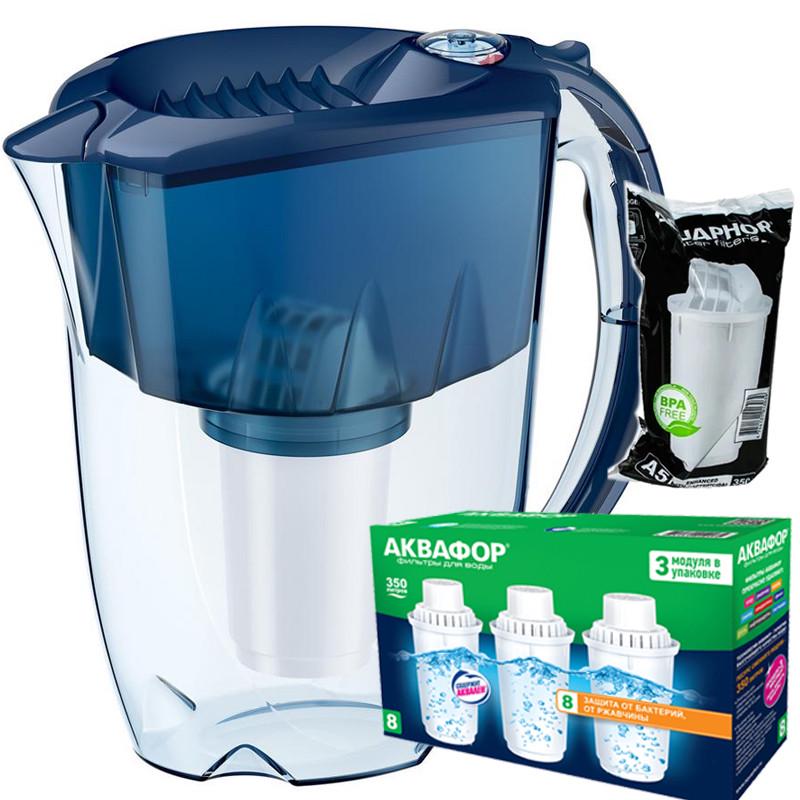 Фильтр-кувшин Аквафор Престиж А5 три модуля В8 Синий (1697109982)