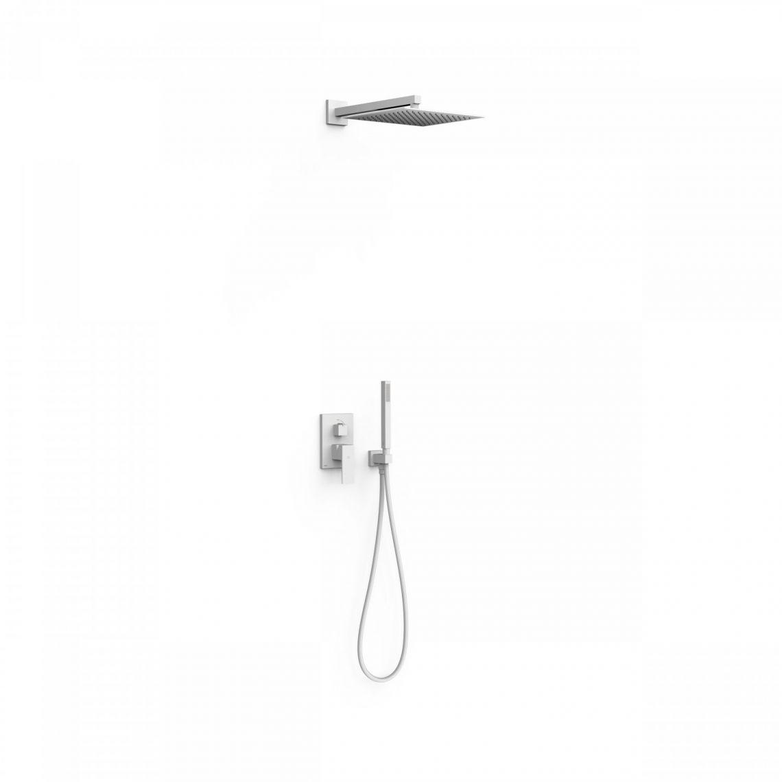 Душевая система Tres Cuadro Exclusive с однорычажным встроенным смесителем Rapid-Box Белый матовый (00628004BM)