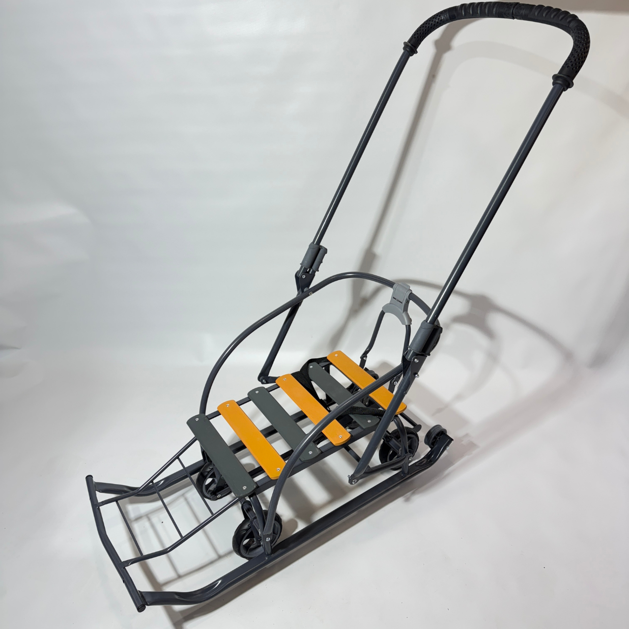 Санки-трансформер детские с колесами Мрія LUX 2026 Графитовый