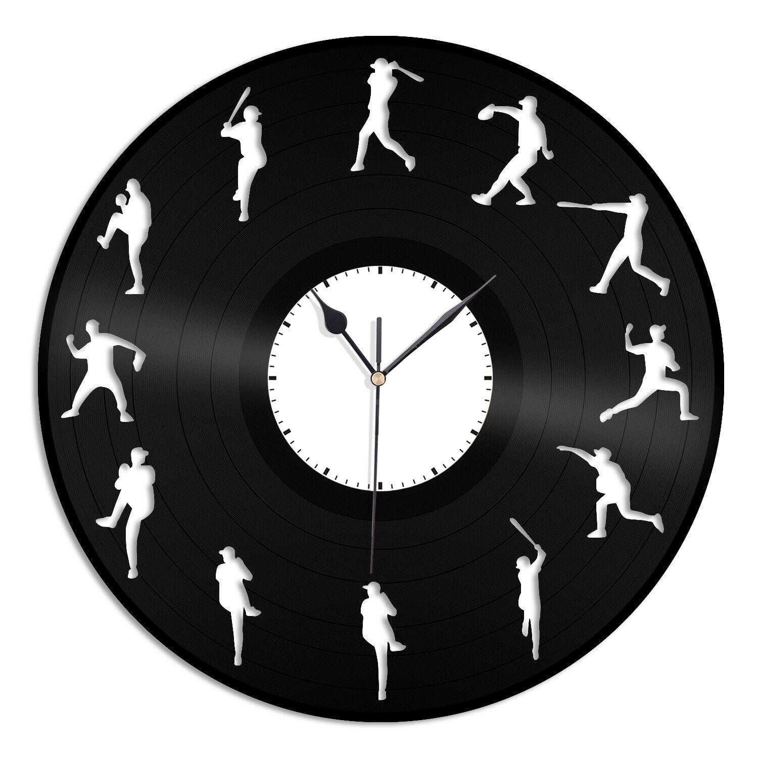 Часы настенные Бейсбол 1687 из виниловой пластинки